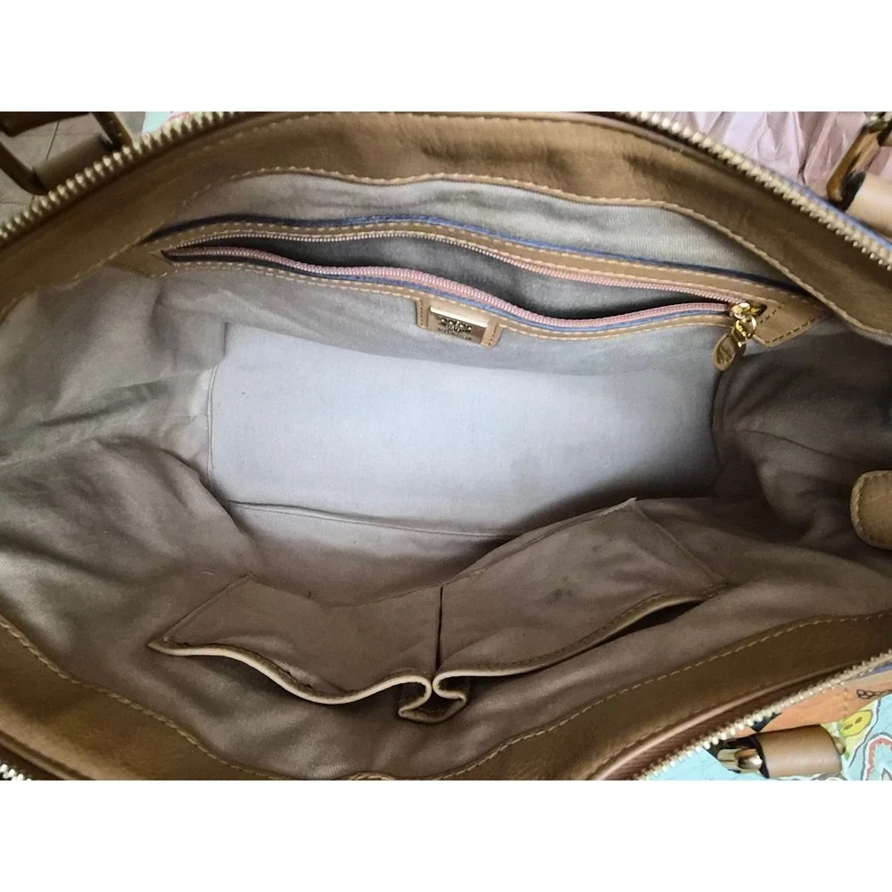 MCM Cognac Visetos Monogram Leather Satchel Crossbody Bag MWP0AVI18CO001 K7975